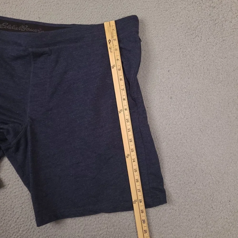 Eddie Bauer Sweat Shorts XXL 44 Waist Blue Lounge‎ Drawstring Elastic Stretch
